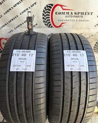 2 PNEUMATICI 215/40 R17 APLUS ESTIVE 85%
