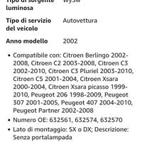 indicatori di direzione dx e sx