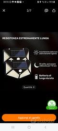 2 Faretti solari sensore movimento e crepuscolare 