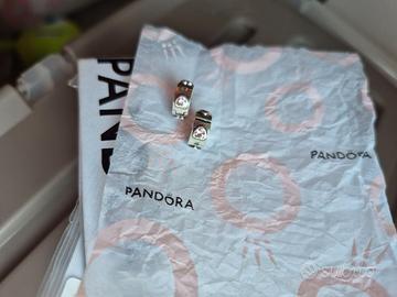Clip panxdora con cuori swaroski rosa