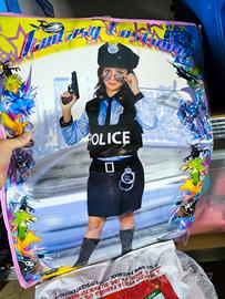 Vestitino carnevale poliziotta bimba 7/9 anni