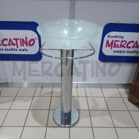 LAVANDINO DESIGN VETRO ROTONDO BASE ACCIAIO