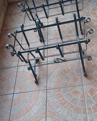 coppia fioriere in ferro battuto.