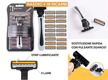 rasoio + 18 rlame ricambio