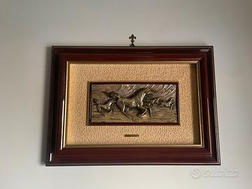 Quadro cavalli in rilievo 3D
