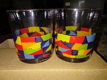 Bicchieri acqua o vino colorati 84 pezzi