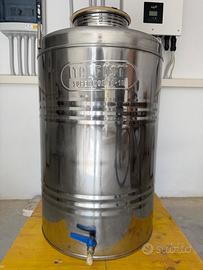 Fusto Inox 100L Italfusti + Piedistal Legno Massel