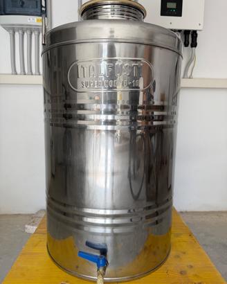 Fusto Inox 100L Italfusti + Piedistal Legno Massel