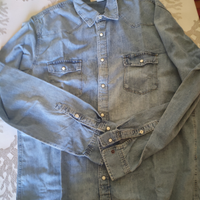 Camicia jeans manica lunga