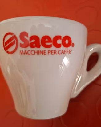 saeco set 6 tazzine da Bar in porcellana completi 