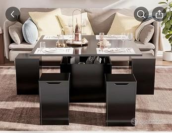 Tavolino salotto che diventa tavolo da pranzo