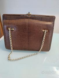 Piccola borsa vintage in lucertola