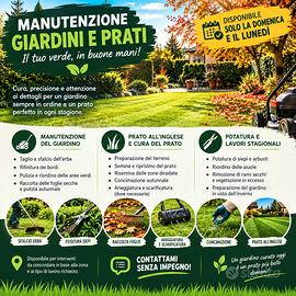 ☘️MANUTENZIONE GIARDINI E PRATI ALL' INGLESE 🍀
