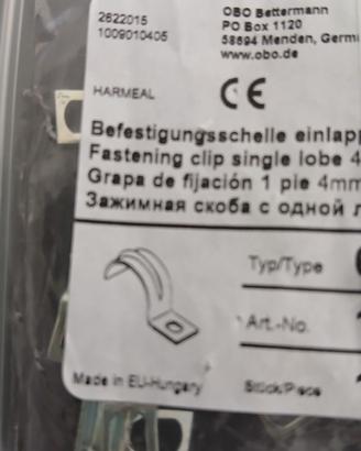 collari fissaggio tubo d.4 Obo Bettermann 1003046