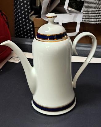 Caffettiera Bavaria vintage porcellana bianca oro