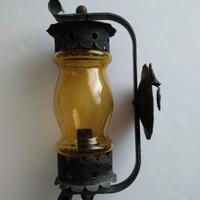 Lampada esterna da muro ferro battuto