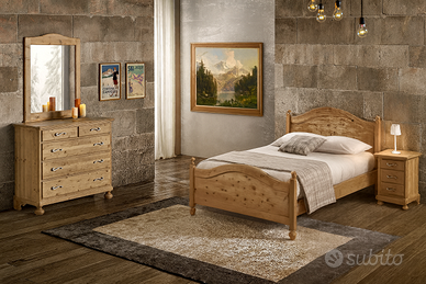 Camera da letto in abete massello stile montagna