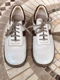 OXS scarpa donna pelle beige tipo golf tg. 36