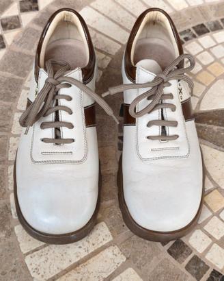OXS scarpa donna pelle beige tipo golf tg. 36