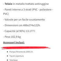 PIscina fuori terra STEPWAY  mod. 56841