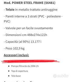 PIscina fuori terra STEPWAY  mod. 56841