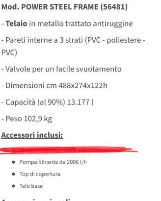 PIscina fuori terra STEPWAY  mod. 56841