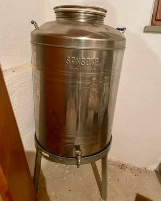 Fusto Olio Sansone 100 Litri acciaio inox