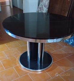 Tavolo Tondo Palissandro fine anni '60 ALLUNGABILE