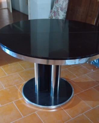 Tavolo Tondo Palissandro fine anni '60 ALLUNGABILE
