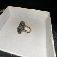 Anello antico in oro e argento