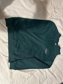 Felpa verde con cappuccio con scritta “ciao”