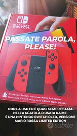 Nintendo switch OLED rossa limited edition Mario 