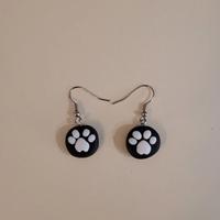 Orecchini zampe gatto in fimo