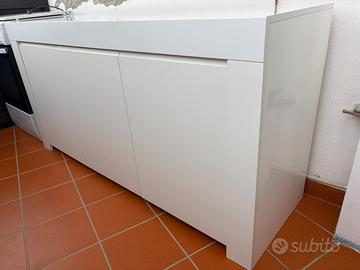 Credenza a 3 ante  bianco lucido - Amalfi