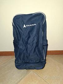 Zaino blu per nuoto piscina calcio calcetto padel 