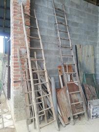 scale a pioli in legno antiche 