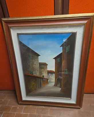 Quadro vie di Bologna - Pittore Gianni Rossetti
