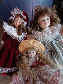 Bambole da collezione in porcellana  vintage 