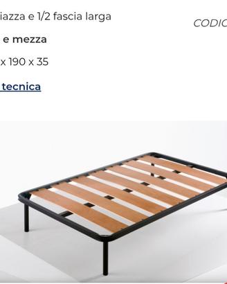 Rete e materasso piazza e mezzo