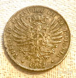 Regno d'Italia - 25 Centesimi (1902) - RARA - BB