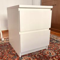 Comodino Ikea Malm bianco
