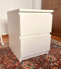 Comodino Ikea Malm bianco