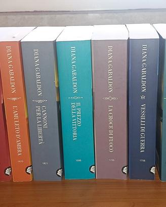 blocco libri di Diana Gabaldon.