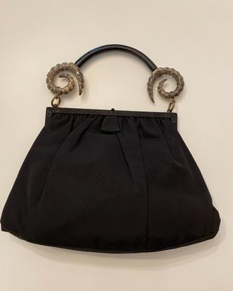 Borsa elegante vintage seta nera