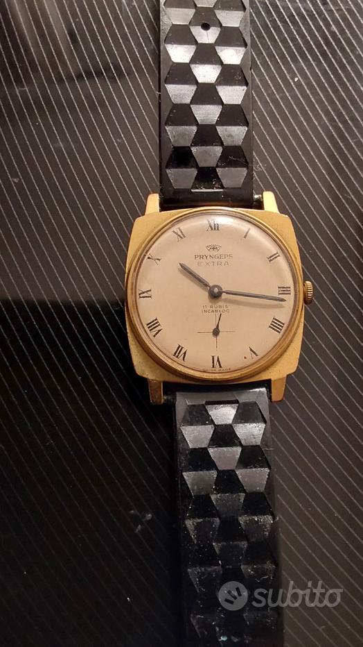 17 Rubis Incabloc Orologio Pryngeps Oro 18k Pryngeps Cronograph 17