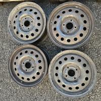 4 - CERCHI IN LAMIERA FORD 6X15 4X108 ET52,5 CB63,