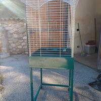 Gabbia 60x60 in acciaio per volatili, uccelli, 