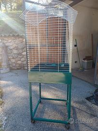 Gabbia 60x60 in acciaio per volatili, uccelli, 
