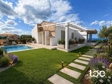 Villetta in bifamiliare con giardino privato e spl