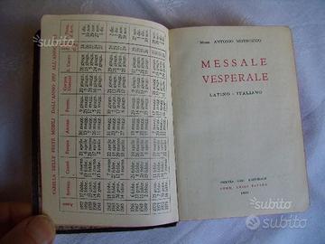 Messale Vesperale latino italiano 1957